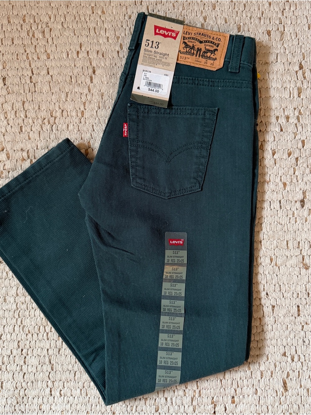 Vintage Levi’s 513 Boys Slim Straight Jeans Size 10 Regular — NWT